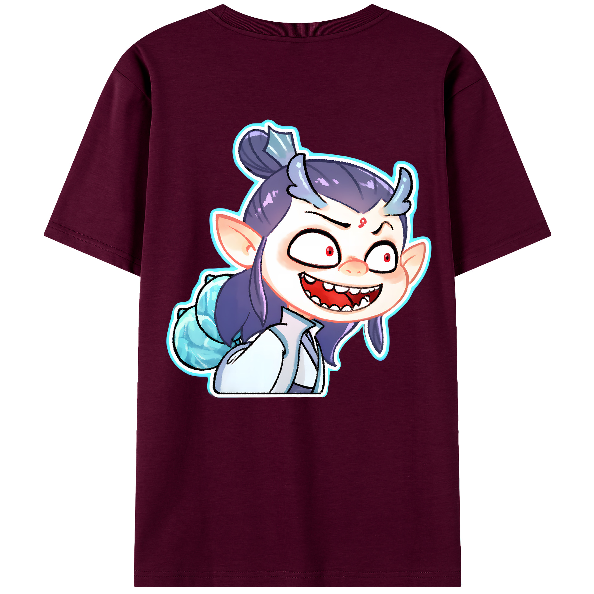 （画像用） Ne Zha 2 ナタ 魔童の大暴れ レディース半袖Tシャツ(バックプリント)